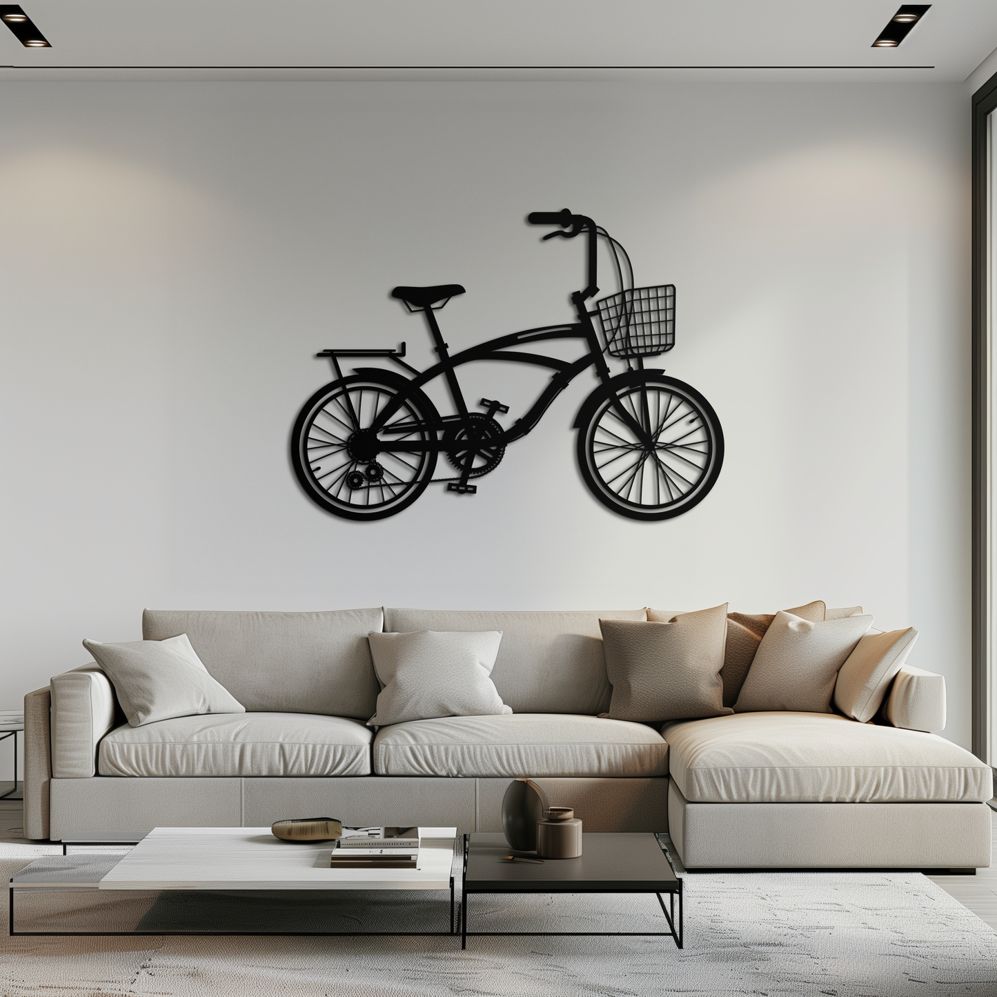 Bicycle Metal Wall Art - Modern Industrial Bike Decor - KAF124 - Tampa Home & Garden Store