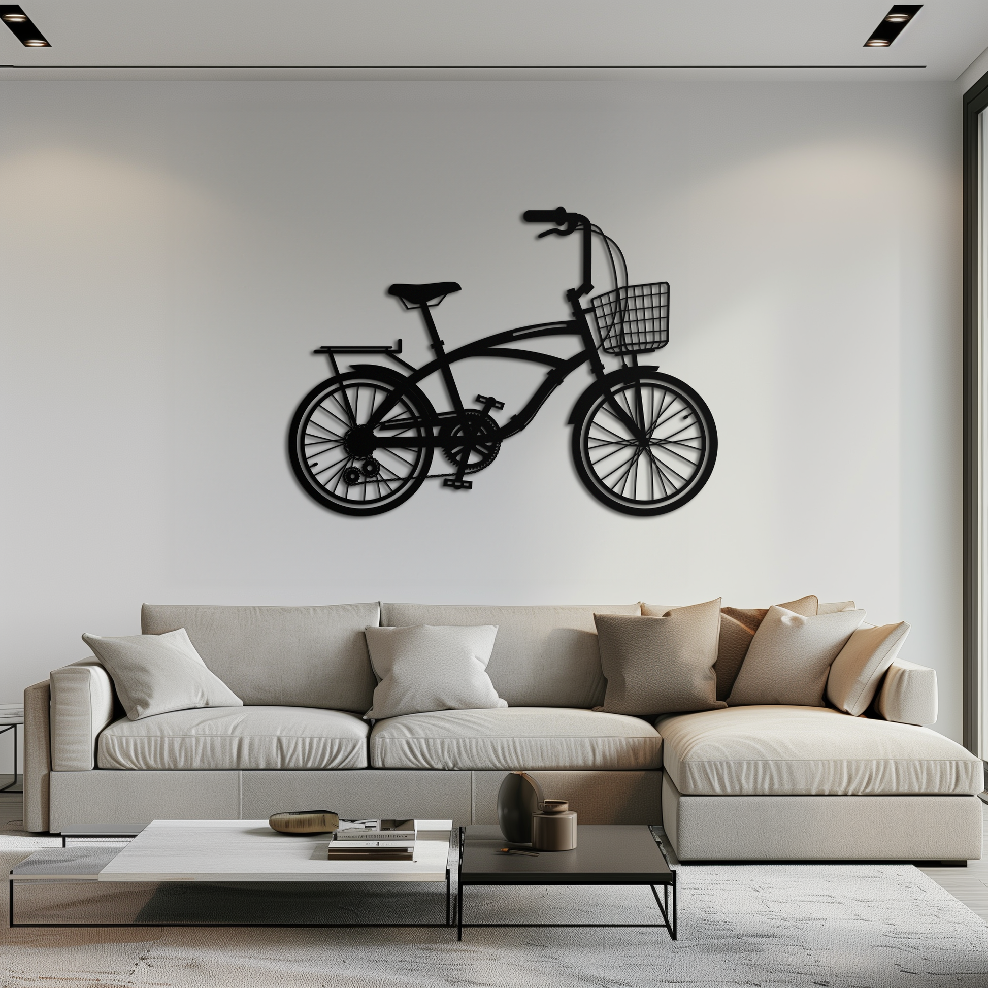 Bicycle Metal Wall Art - Modern Industrial Bike Decor - KAF124 - Tampa Home & Garden Store