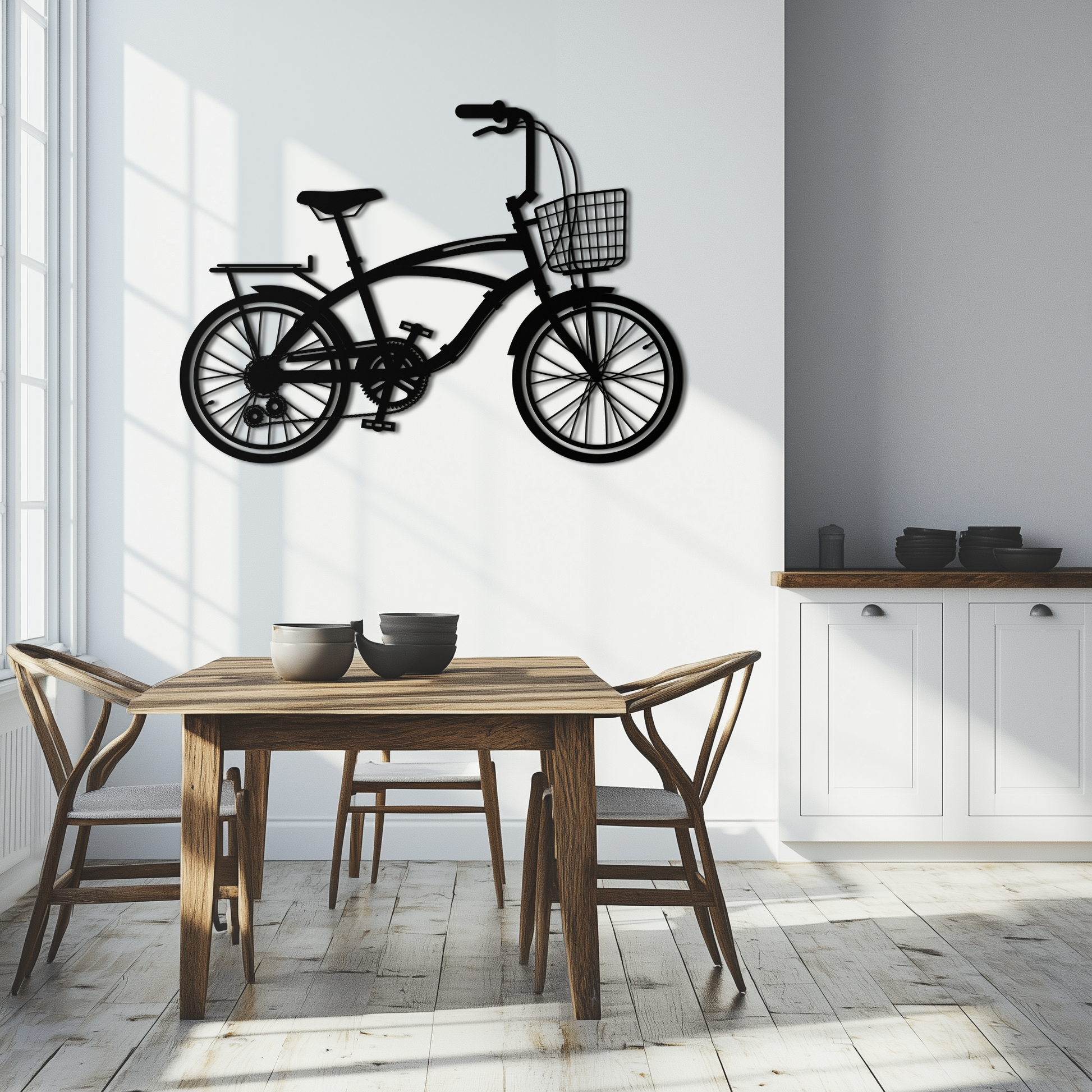 Bicycle Metal Wall Art - Modern Industrial Bike Decor - KAF124 - Tampa Home & Garden Store