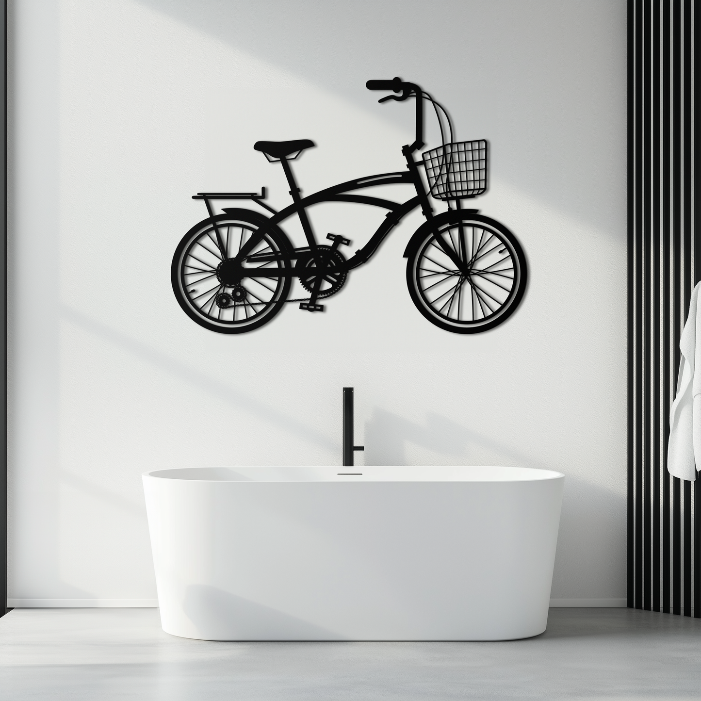 Bicycle Metal Wall Art - Modern Industrial Bike Decor - KAF124 - Tampa Home & Garden Store