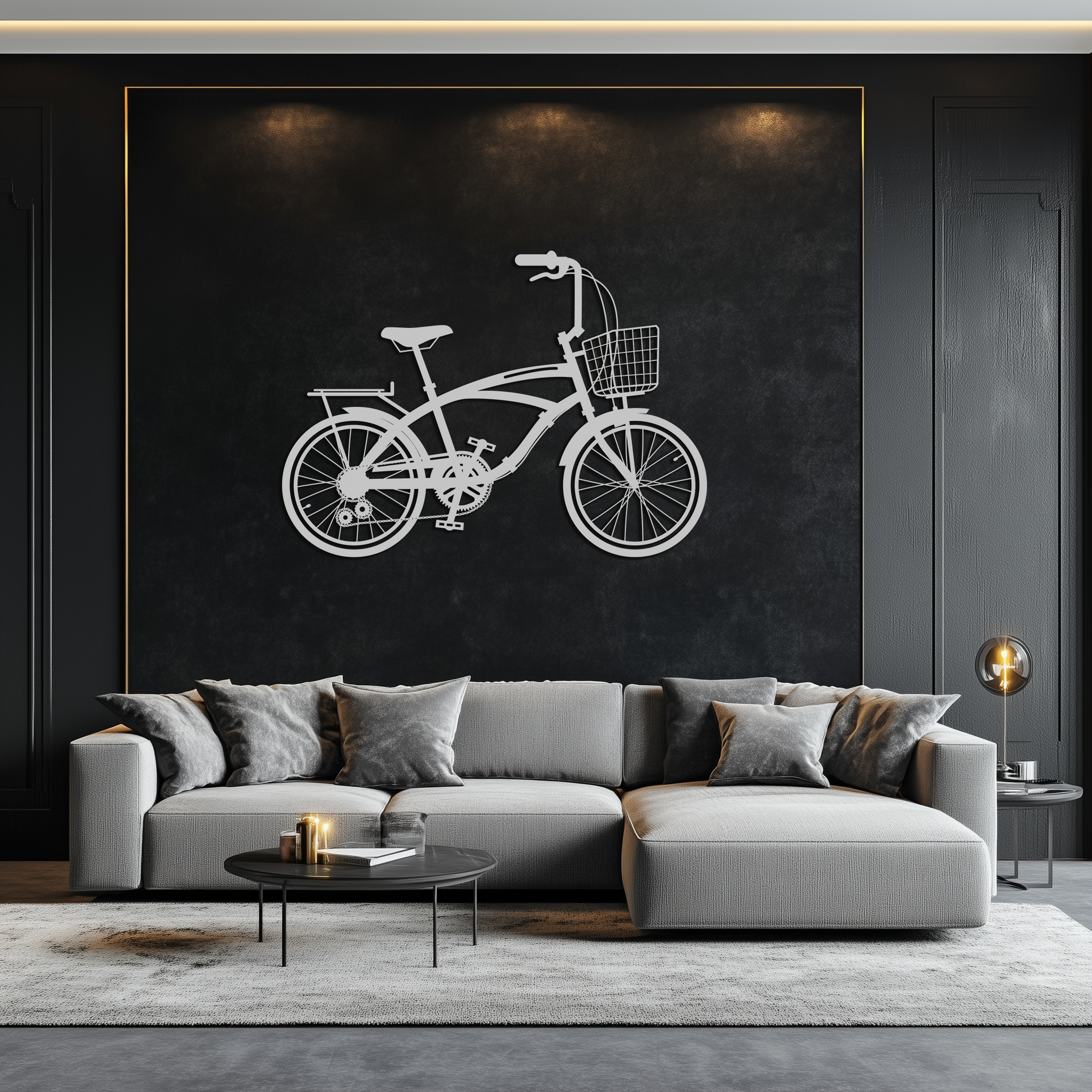 Bicycle Metal Wall Art - Modern Industrial Bike Decor - KAF124 - Tampa Home & Garden Store