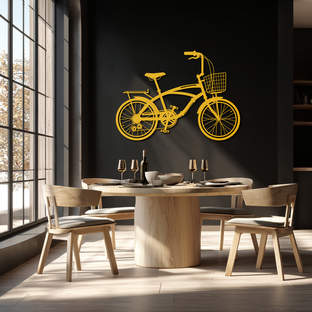 Bicycle Metal Wall Art - Modern Industrial Bike Decor - KAF124 - Tampa Home & Garden Store
