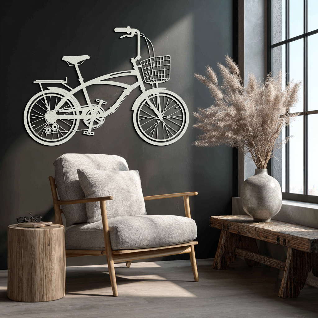 Bicycle Metal Wall Art - Modern Industrial Bike Decor - KAF124 - Tampa Home & Garden Store