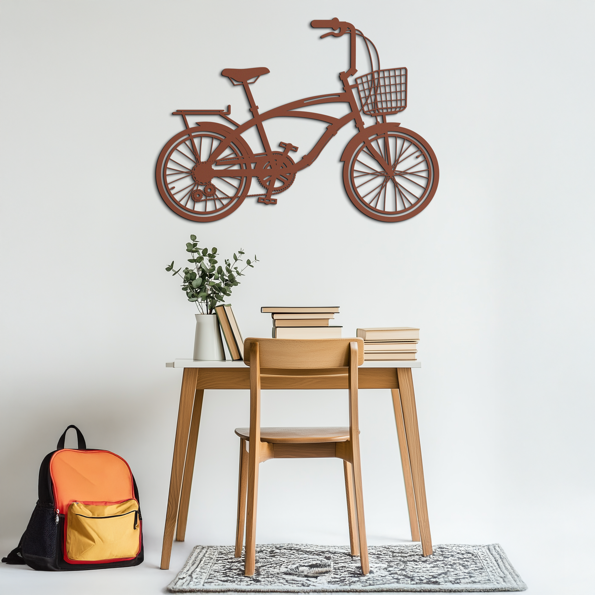 Bicycle Metal Wall Art - Modern Industrial Bike Decor - KAF124 - Tampa Home & Garden Store
