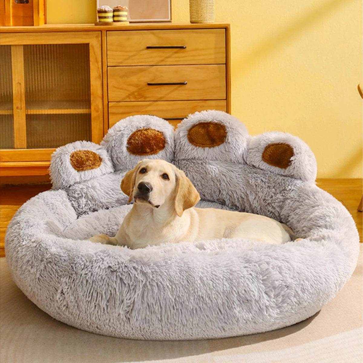 Big Paw Plush Pet Sofa Bed – Washable Dog & Cat Bed with Calming Raised Edges (Small to XL) - Tampa Home & Garden Store