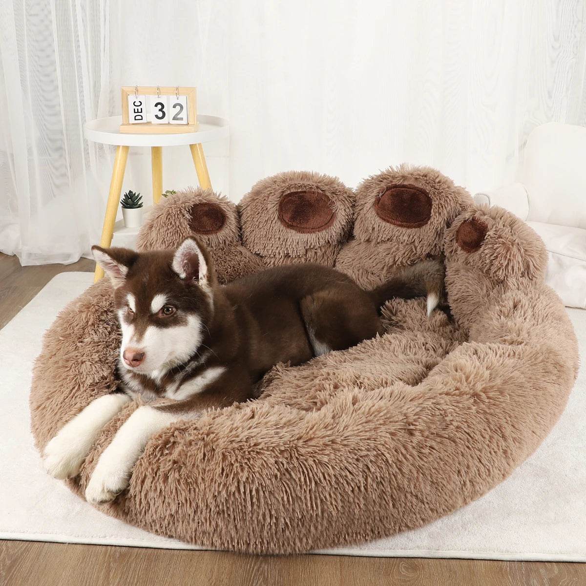 Big Paw Plush Pet Sofa Bed – Washable Dog & Cat Bed with Calming Raised Edges (Small to XL) - Tampa Home & Garden Store