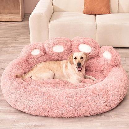 Big Paw Plush Pet Sofa Bed – Washable Dog & Cat Bed with Calming Raised Edges (Small to XL) - Tampa Home & Garden Store