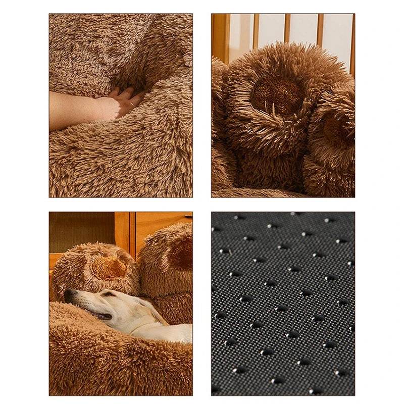 Big Paw Plush Pet Sofa Bed – Washable Dog & Cat Bed with Calming Raised Edges (Small to XL) - Tampa Home & Garden Store