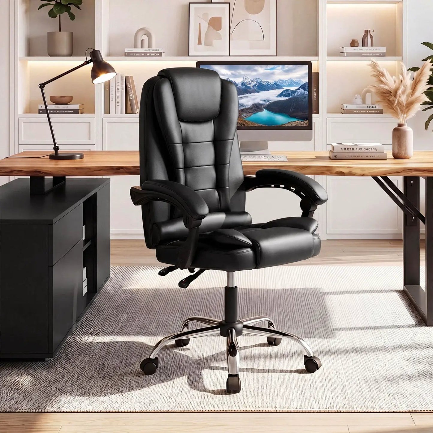 Executive Office Chair with Linkage Armrests