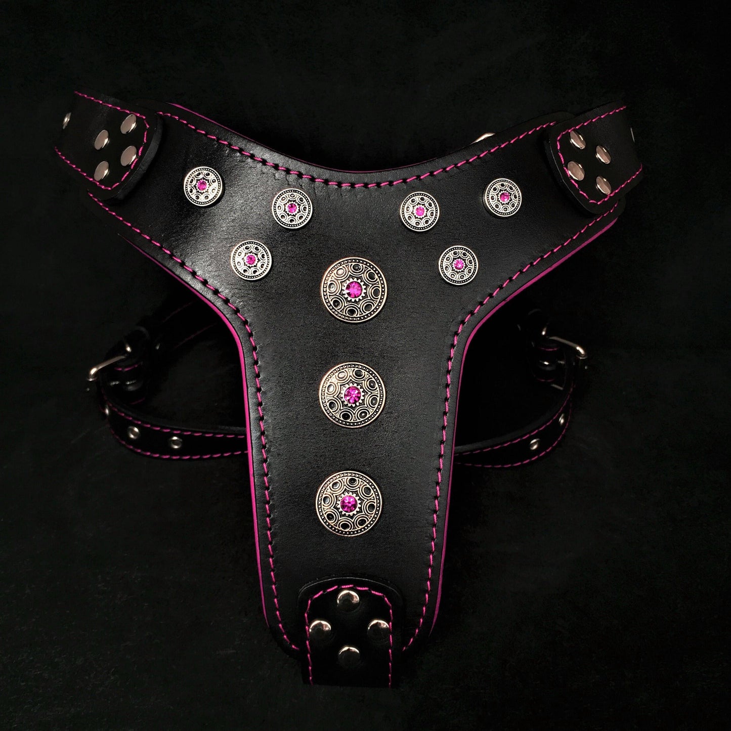 ''Bijou'' harness Black & Pink for big dogs - Tampa Home & Garden Store