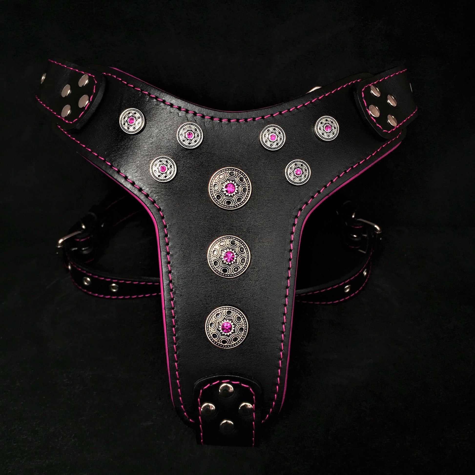 ''Bijou'' harness Black & Pink for big dogs - Tampa Home & Garden Store