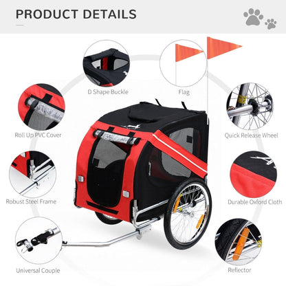 Bike Trailer Cargo Cart for Dogs and Pets - Tampa Home & Garden Store