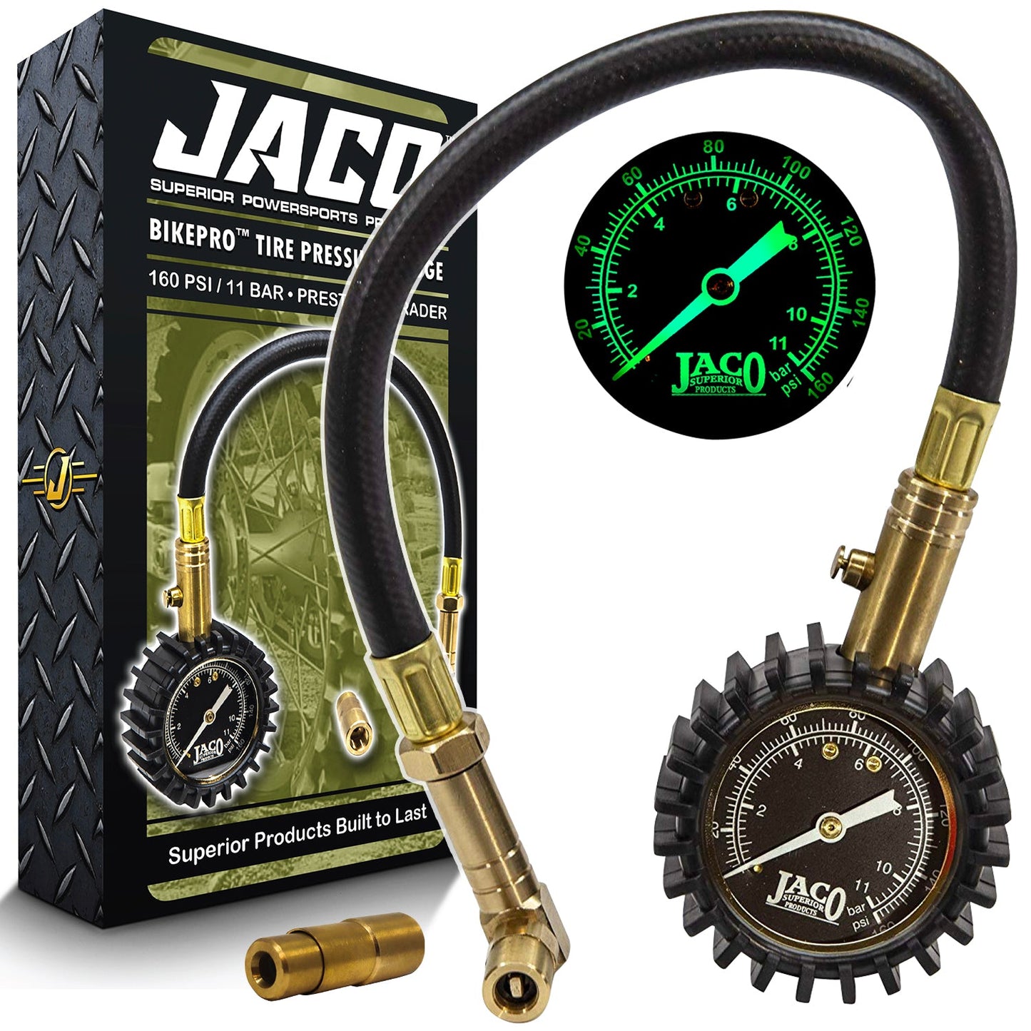 BikePro™ Presta Tire Pressure Gauge - 160 PSI | Presta & Schrader (Hybrid/Road Bikes) - Tampa Home & Garden Store