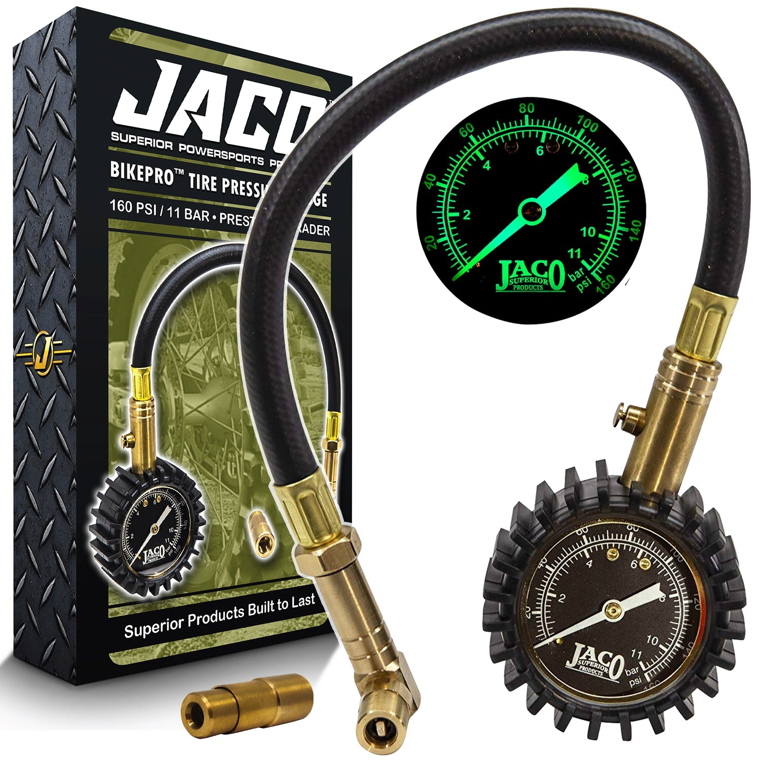 BikePro™ Presta Tire Pressure Gauge - 160 PSI | Presta & Schrader (Hybrid/Road Bikes) - Tampa Home & Garden Store