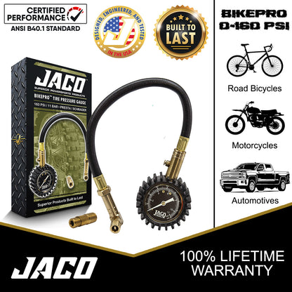 BikePro™ Presta Tire Pressure Gauge - 160 PSI | Presta & Schrader (Hybrid/Road Bikes) - Tampa Home & Garden Store