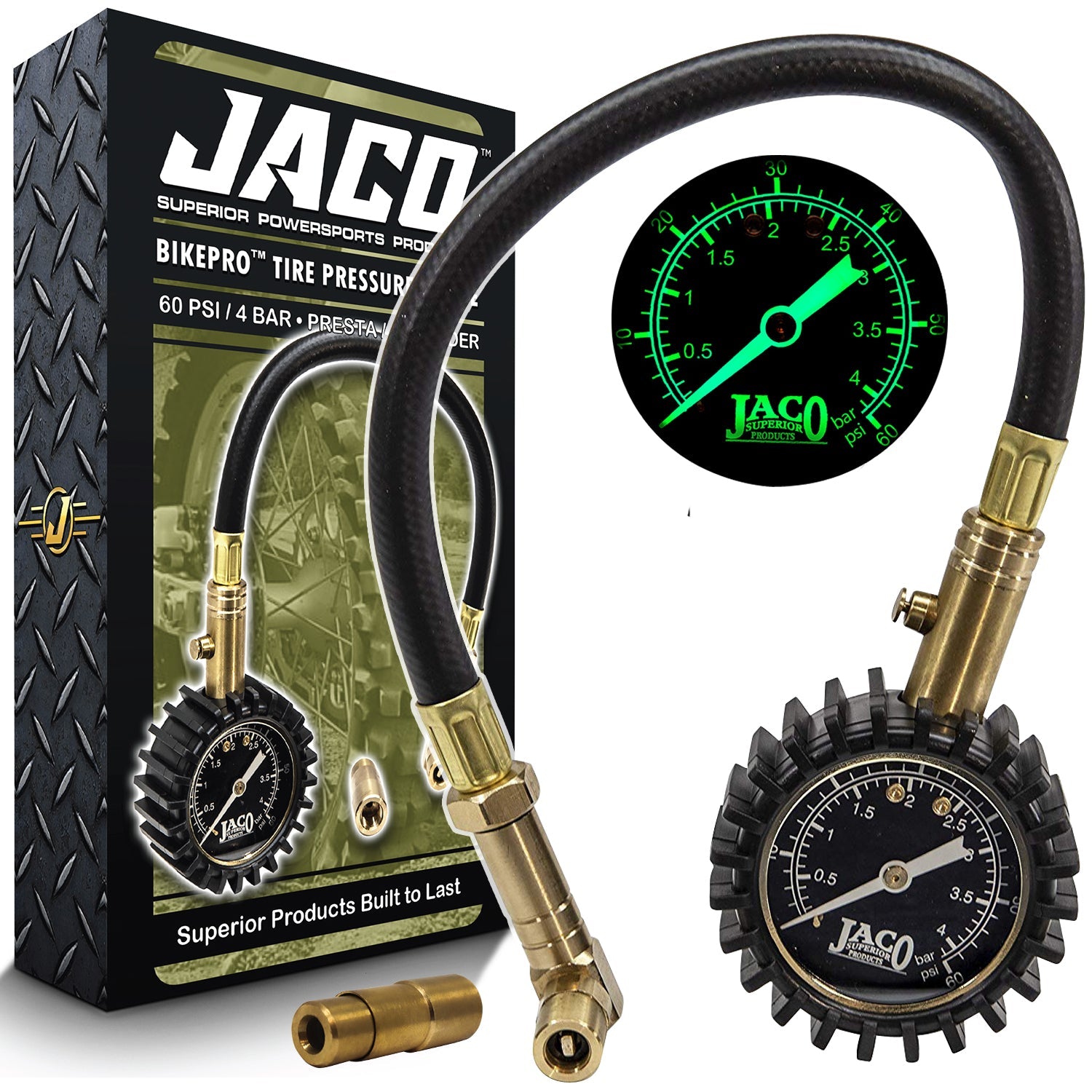 BikePro™ Presta Tire Pressure Gauge - 60 PSI | Presta & Schrader (Mountain Bikes) - Tampa Home & Garden Store