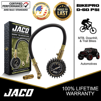 BikePro™ Presta Tire Pressure Gauge - 60 PSI | Presta & Schrader (Mountain Bikes) - Tampa Home & Garden Store