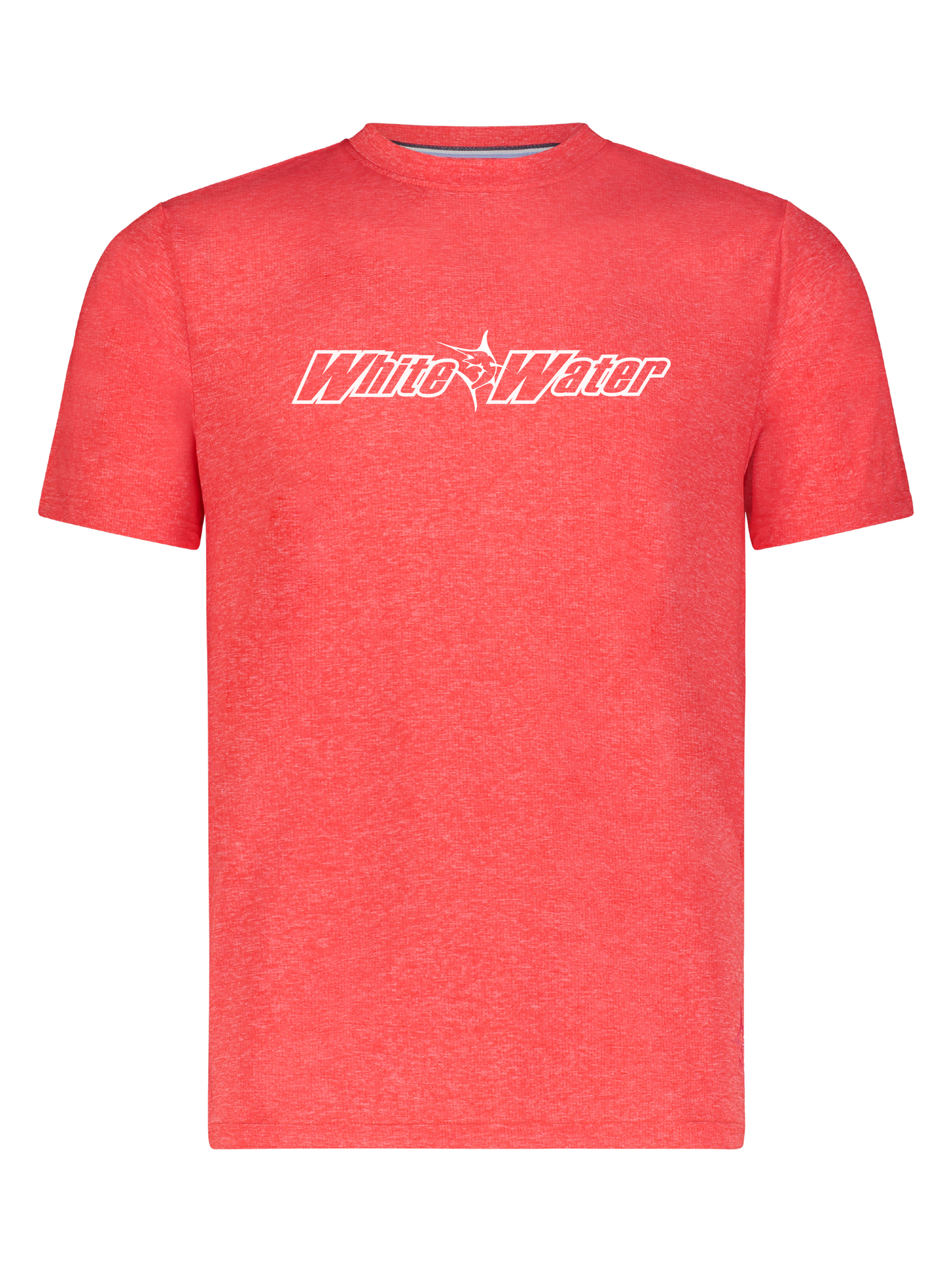 Bimini Primary Performance Tee red heather short-sleeve shirt with White Water Life logo on Tampa Home & Garden Store