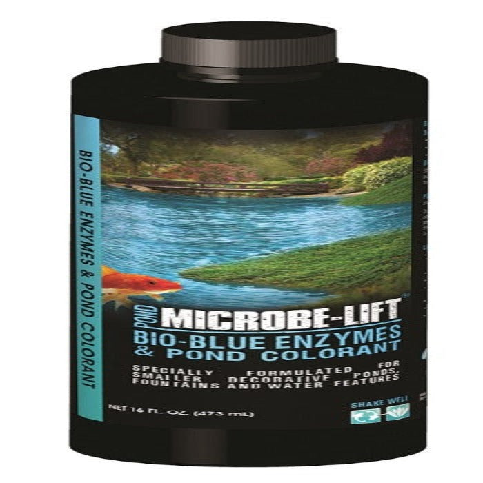 Microbe-Lift Bio Blue enzymes & pond colorant bottle with koi Rivendell Distribution on Tampa Home & Garden Store