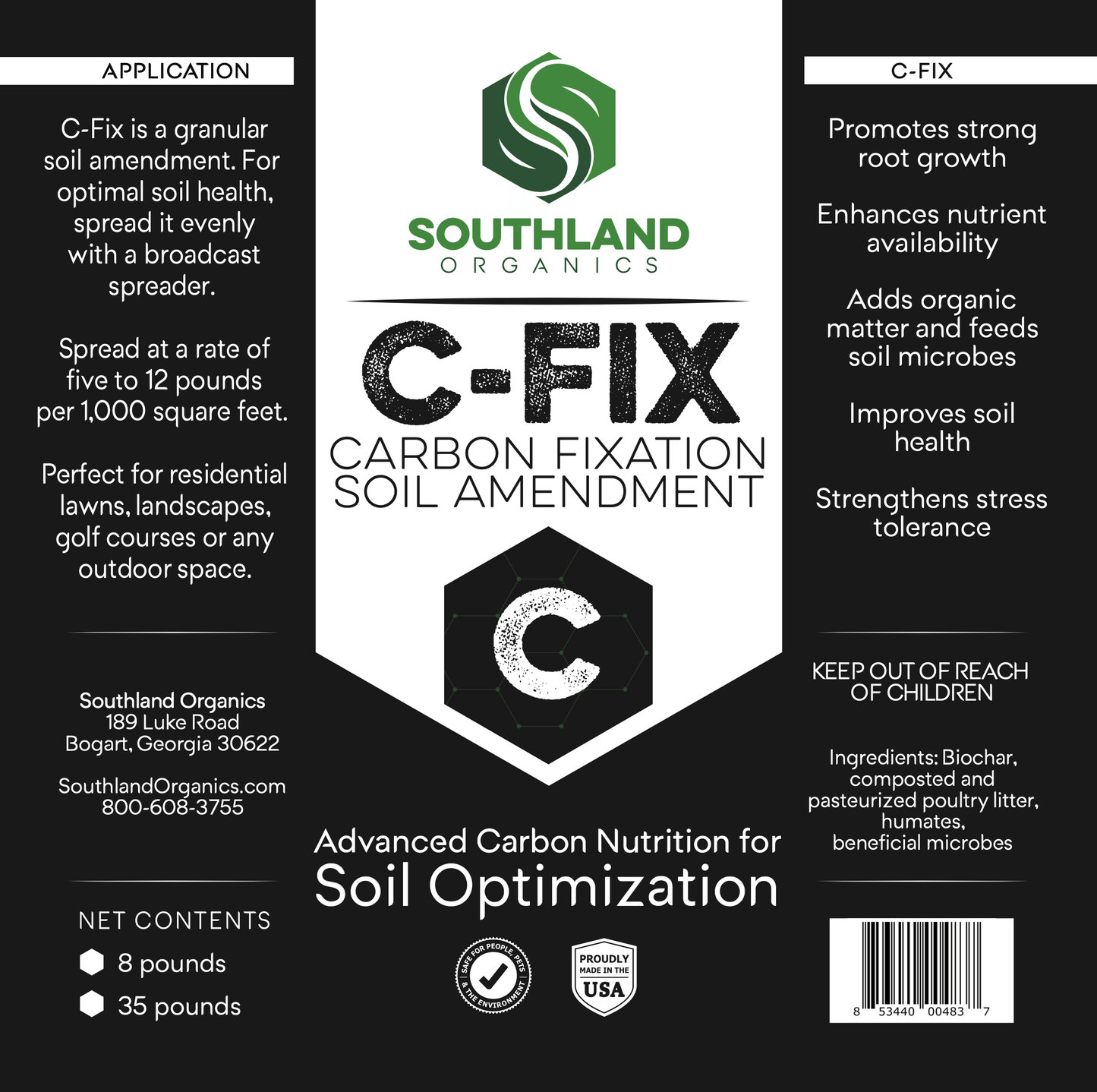 Biochar Soil Amendment | C-Fix Biochar for Soil Amendment - Tampa Home & Garden Store