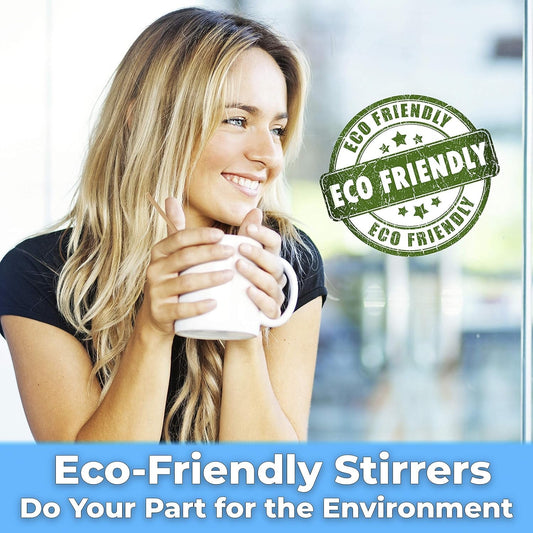 Biodegradable, Sturdy 5.5In Wood Coffee Stirrer 1000Pk. Cafe Grade, Bulk Birch Wooden Beverage Stirring Stick for Tea, Cream and Sugar. Eco Friendly, Compostable Swizzle Stir Sticks Business Supplies - Tampa Home & Garden Store
