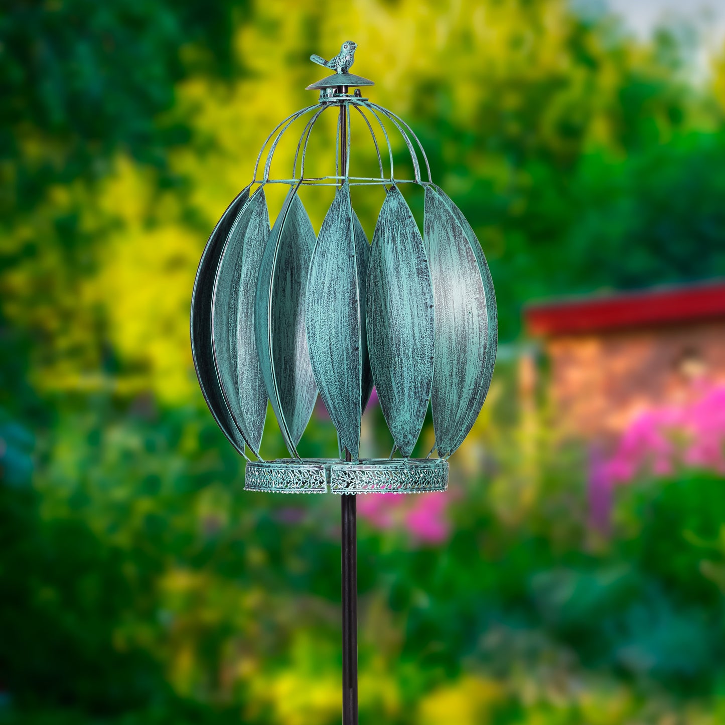 Bird Cage Wind Spinner 68"H - Tampa Home & Garden Store
