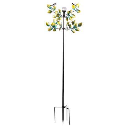 Bird and Leaves Solar Wind Spinner 80"H - Tampa Home & Garden Store