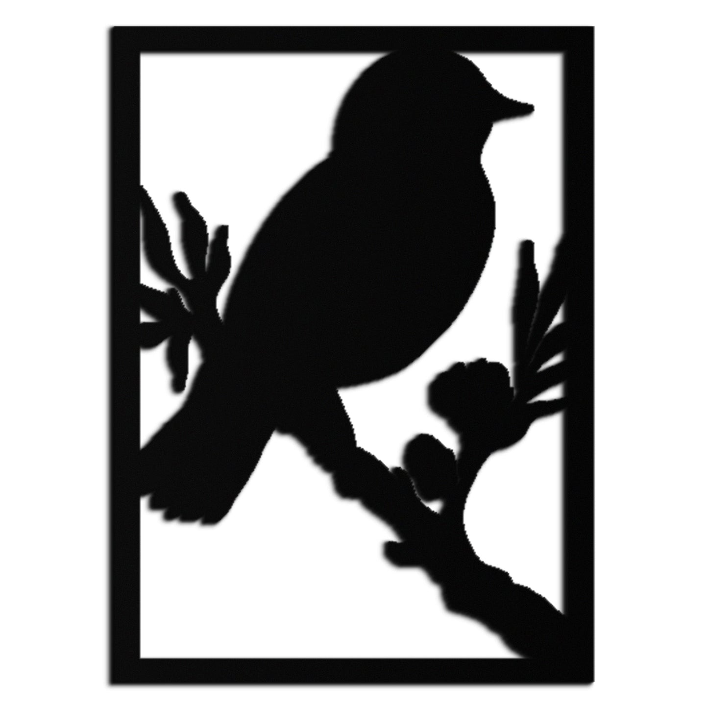 Bird on Branch Metal Wall Art - Modern Steel Decor for Home & Office - KAF043 - Tampa Home & Garden Store