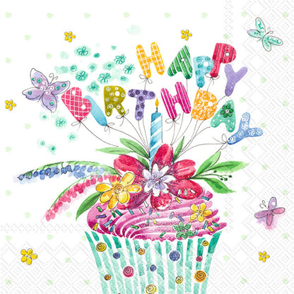 Birthday Cupcake - Cocktail Napkin - Tampa Home & Garden Store