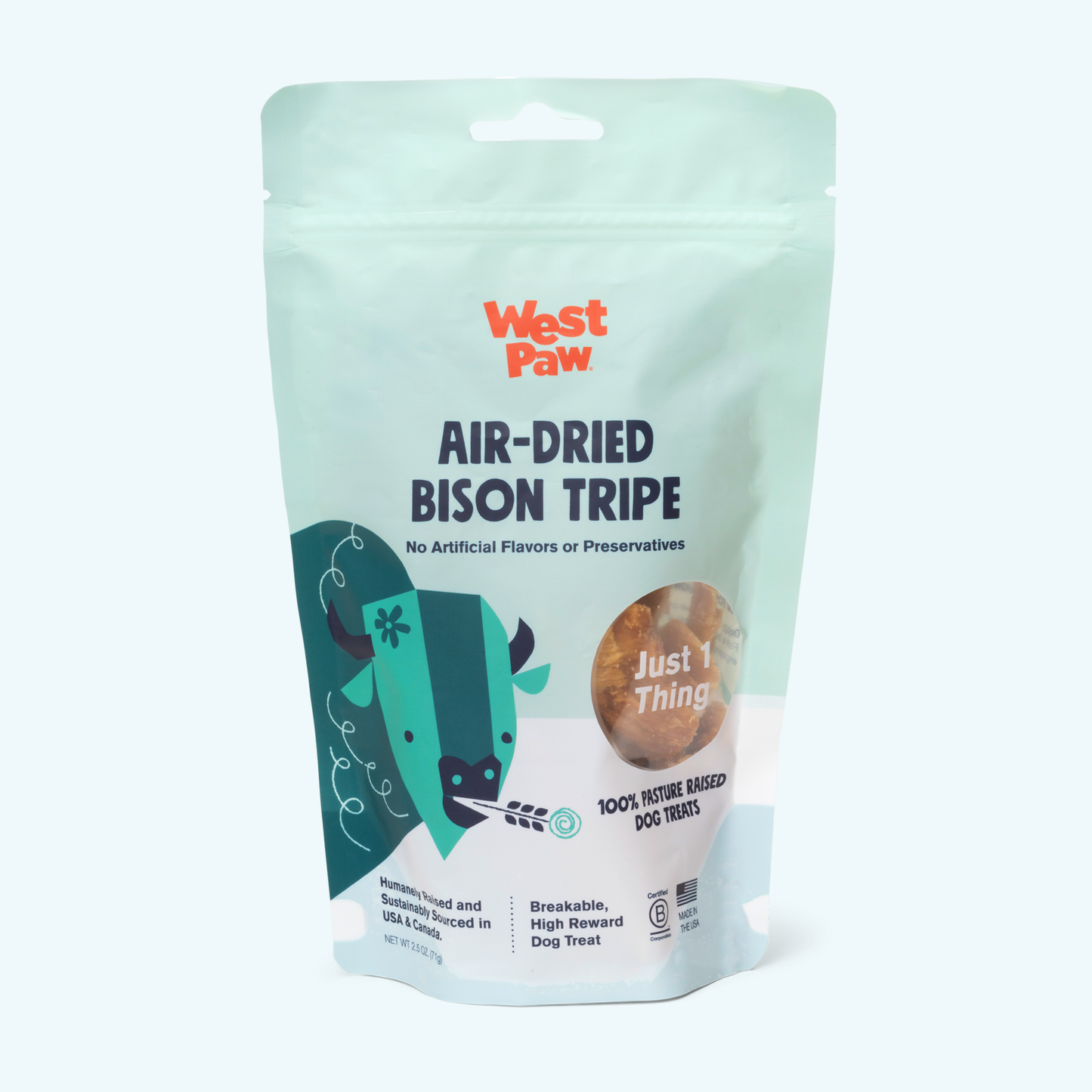 Bison Tripe Air Dried Dog Treats for Protein