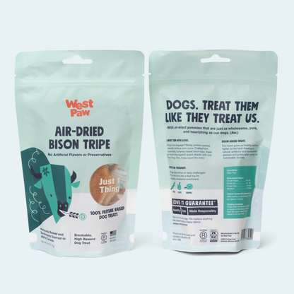 Bison Tripe Air Dried Dog Treats for Protein