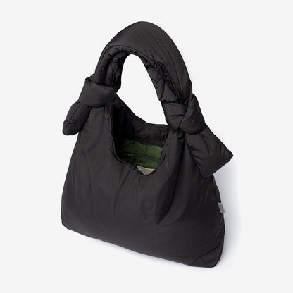 Biwa Puffy Bag black quilted crossbody with green interior Lefrik USA handbag on Tampa Home & Garden Store
