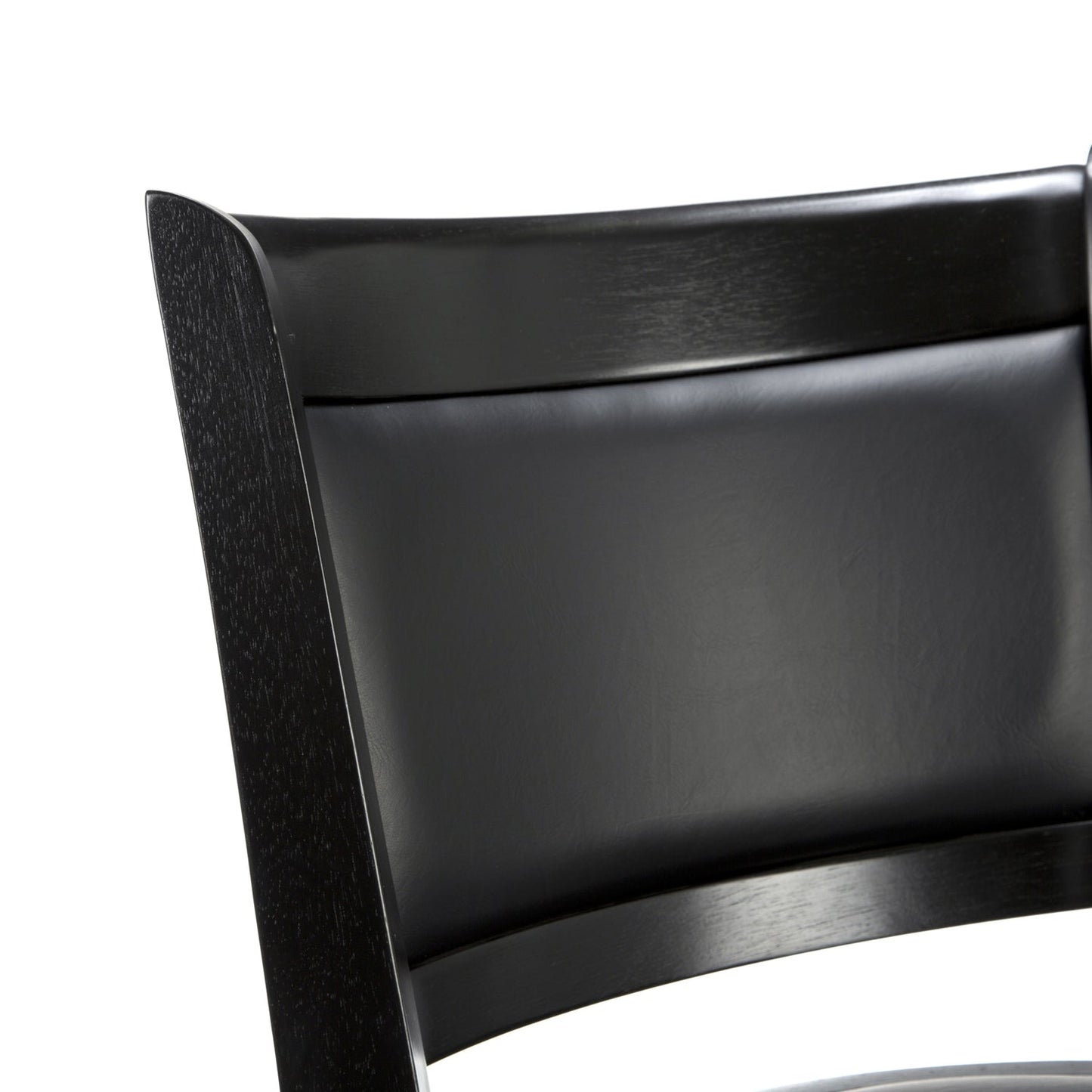 Black 29-inch Swivel Seat Barstool with Faux Leather Cushion Seat - Tampa Home & Garden Store