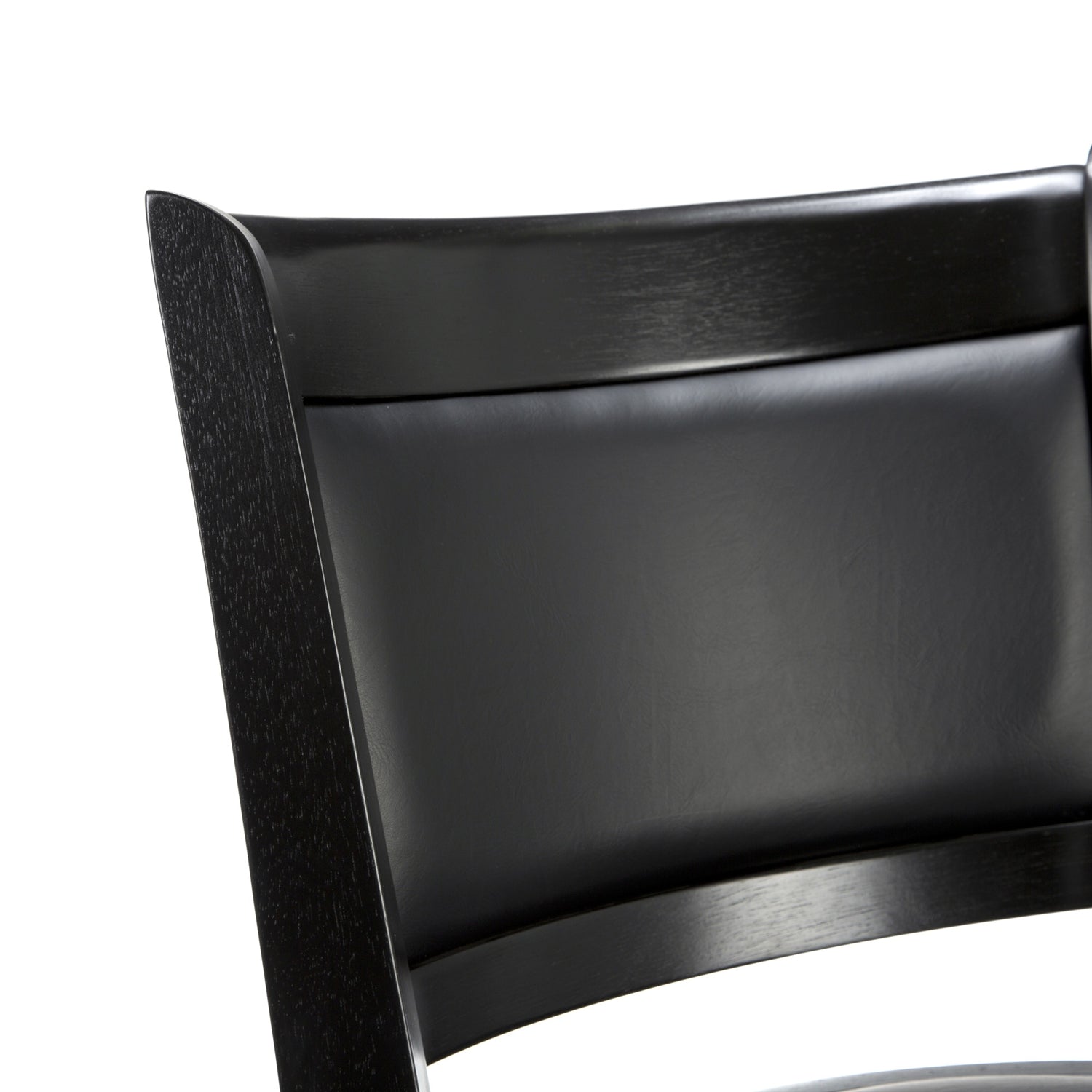 Black 29-inch Swivel Seat Barstool with Faux Leather Cushion Seat - Tampa Home & Garden Store