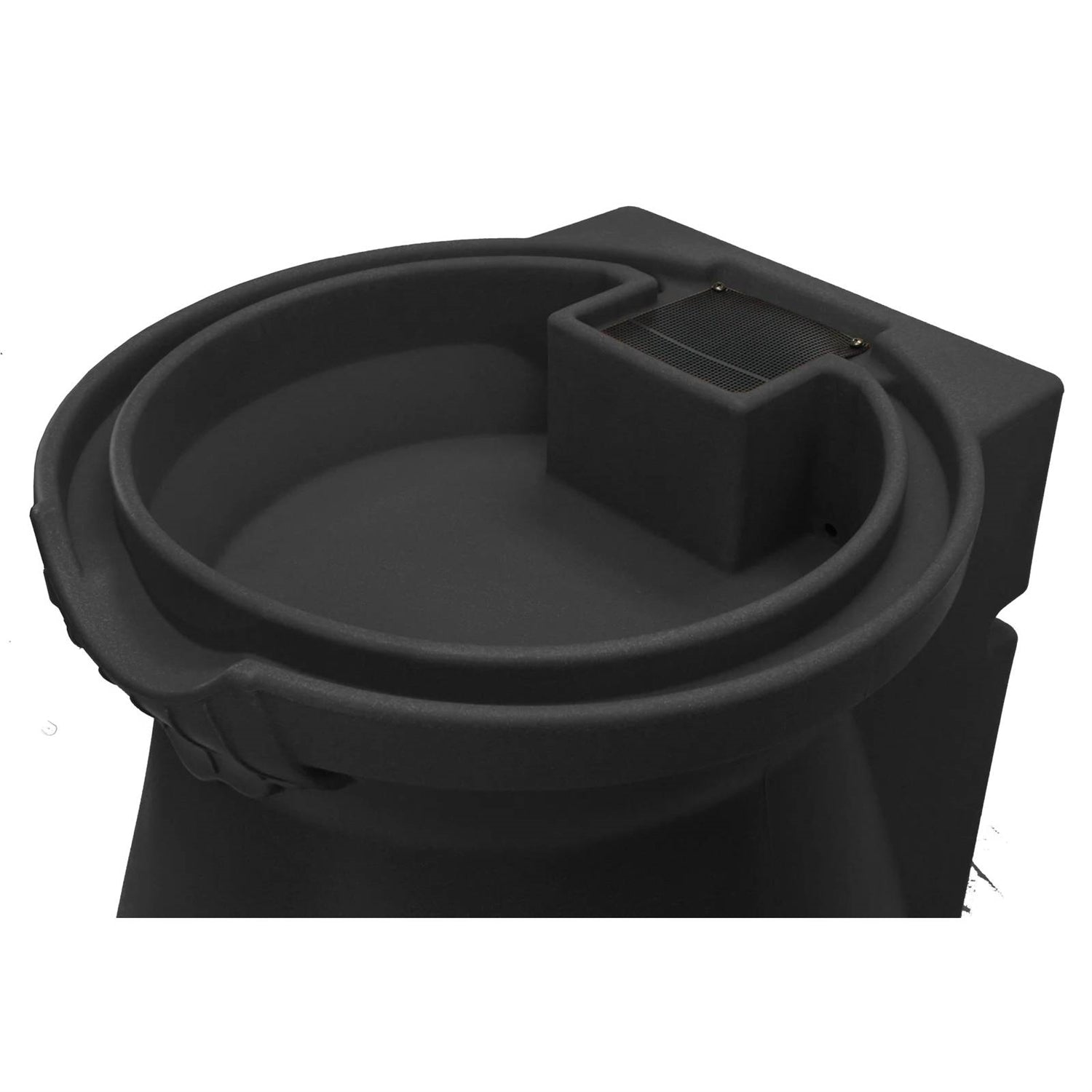 Black 65-Gallon Plastic Urn Rain Barrel with Planter Top - Tampa Home & Garden Store