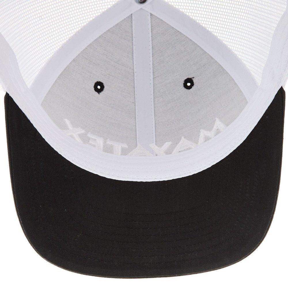Black And White Mesh Back Logo Cap - Tampa Home & Garden Store