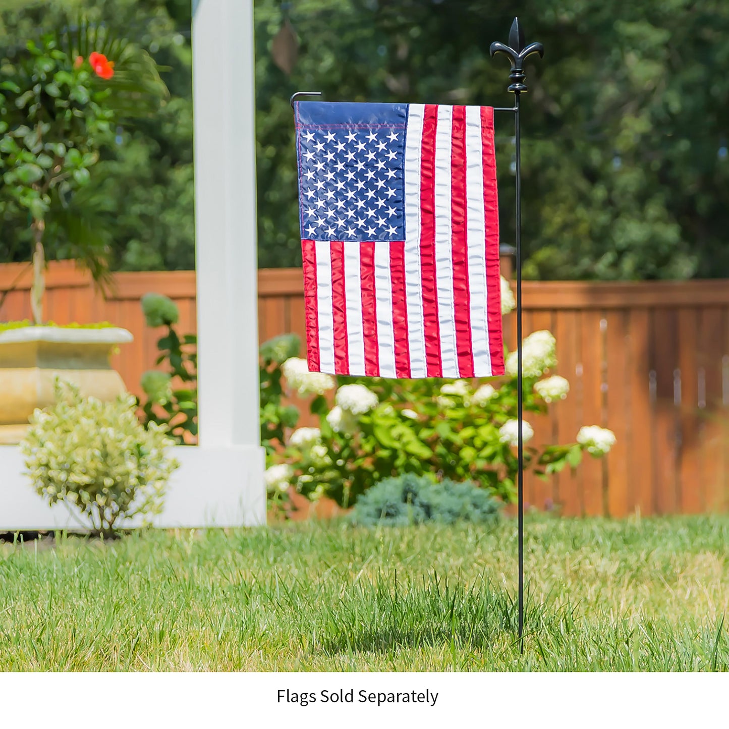 Black Fleur de Lis Garden Size Flag Pole - Tampa Home & Garden Store