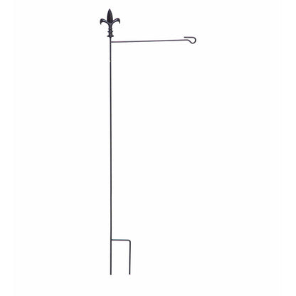 Black Fleur de Lis Garden Size Flag Pole - Tampa Home & Garden Store