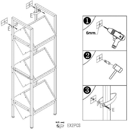 Black Industrial Farmhouse 3 Bin 36 Bottle Wine Rack Storage Display Shelf - Tampa Home & Garden Store
