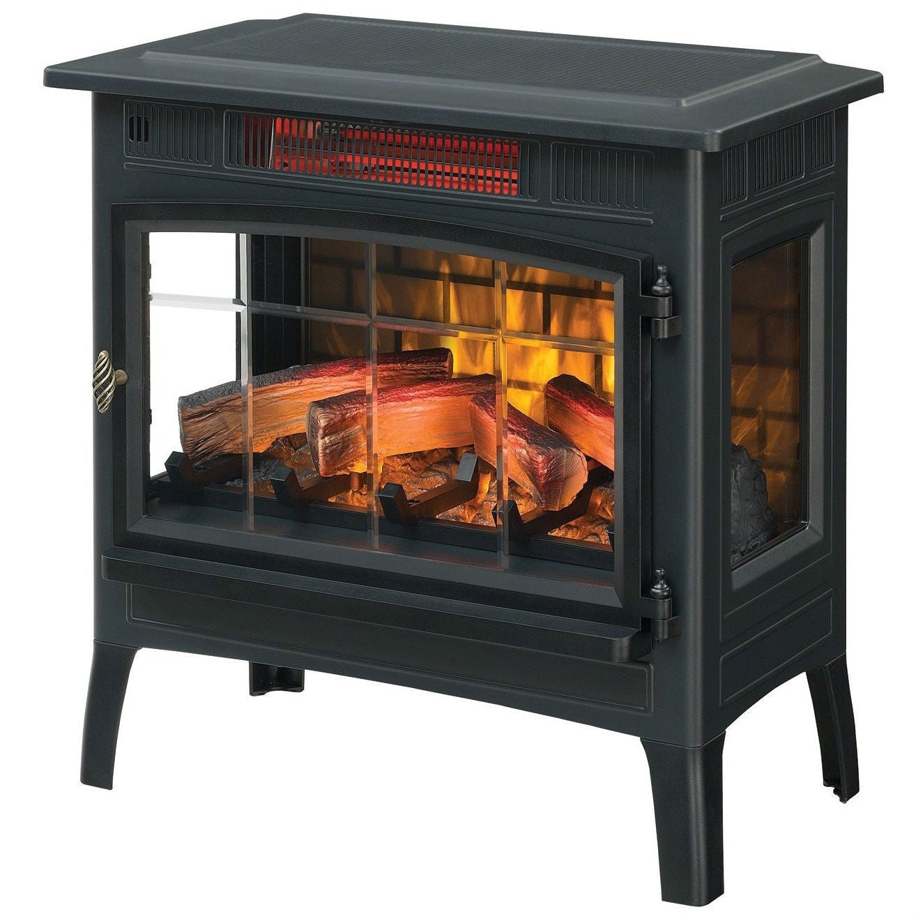 Black Infrared Quartz Electric Fireplace Stove Heater - Tampa Home & Garden Store