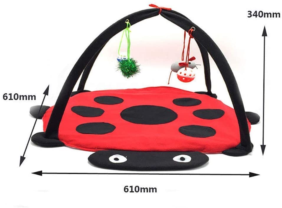Black Ladybug Cat Play Mat - Tampa Home & Garden Store