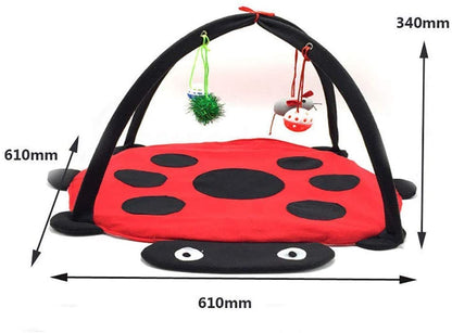 Black Ladybug Cat Play Mat - Tampa Home & Garden Store