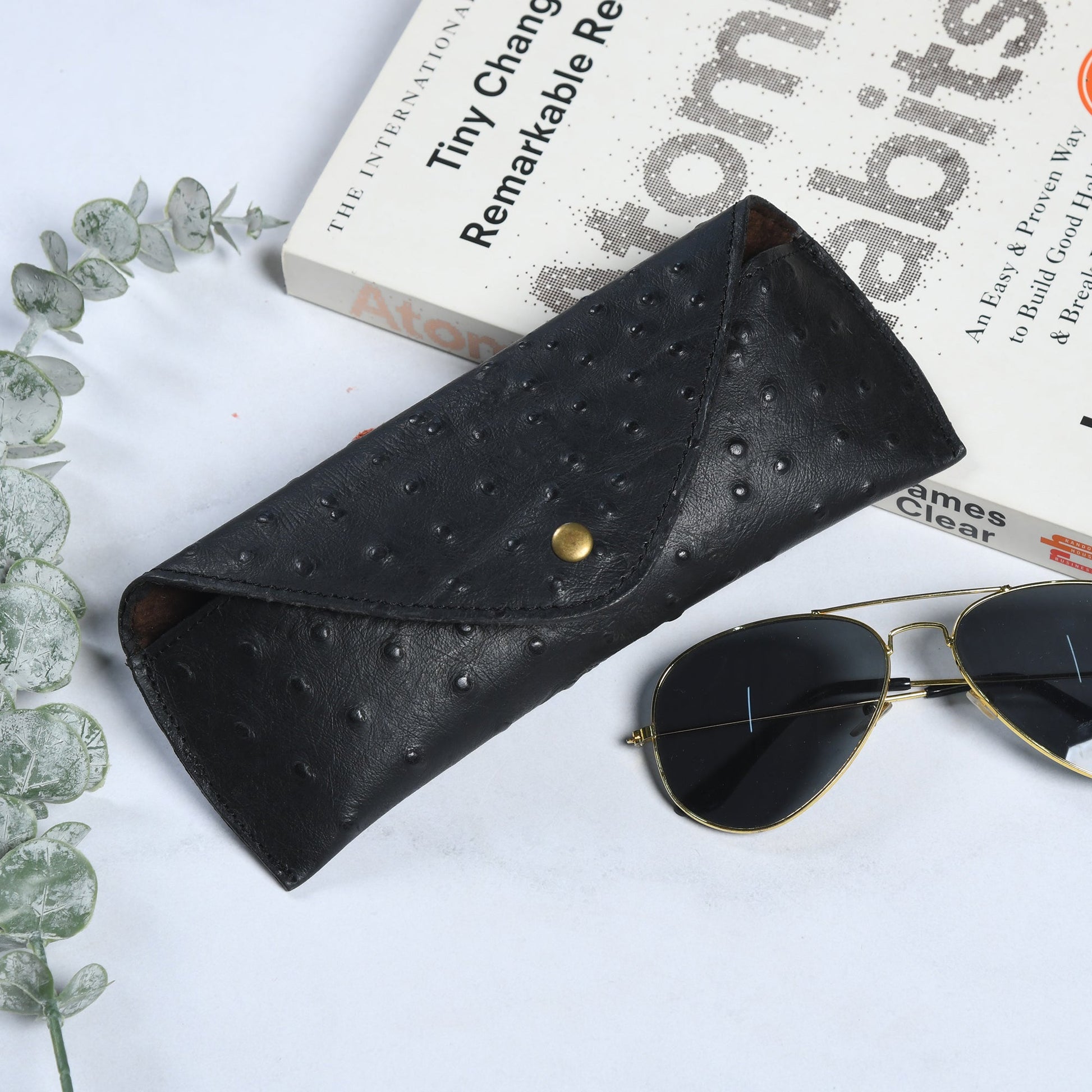 Black Leather Sunglasses Cover - Tampa Home & Garden Store