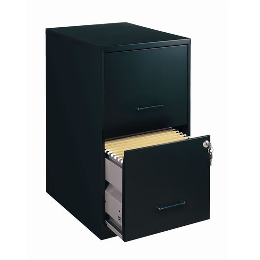 Black Metal 2-Drawer Vertical Filing File Cabinet - Made in USA - Tampa Home & Garden Store