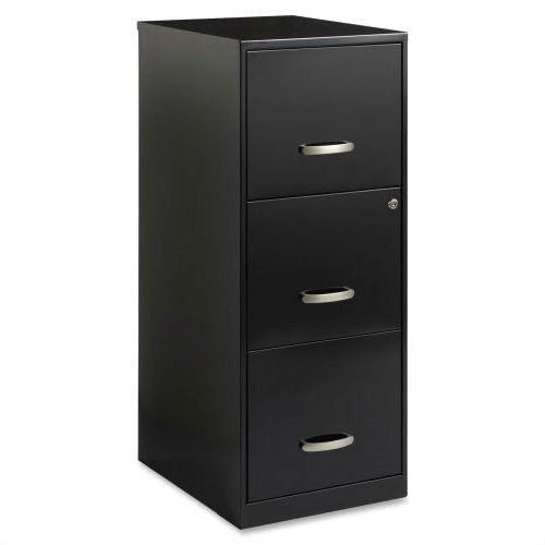 Black Metal 3-Drawer Vertical Filing Cabinet - Great for Home Office - Tampa Home & Garden Store