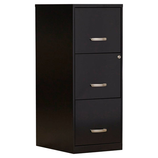 Black Metal 3-Drawer Vertical Key Locking File Cabinet - Tampa Home & Garden Store