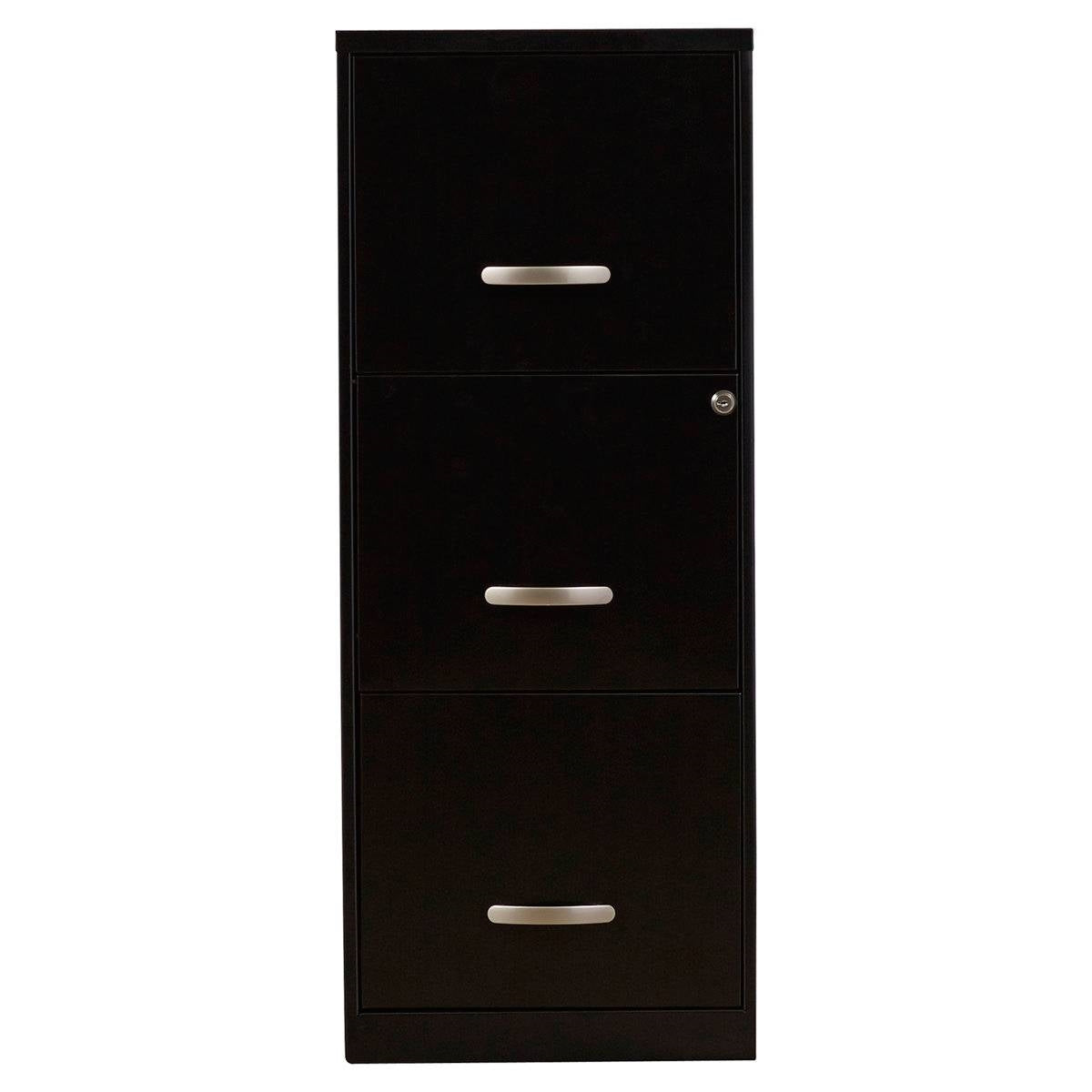 Black Metal 3-Drawer Vertical Key Locking File Cabinet - Tampa Home & Garden Store