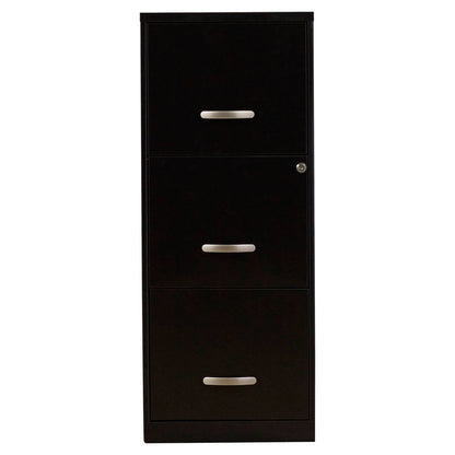 Black Metal 3-Drawer Vertical Key Locking File Cabinet - Tampa Home & Garden Store