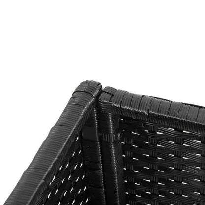 Black Modern PE Rattan Wicker Raised Garden Bed Elevated Planter Box - Tampa Home & Garden Store