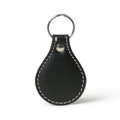 Black Oval Leather Keyring - Tampa Home & Garden Store